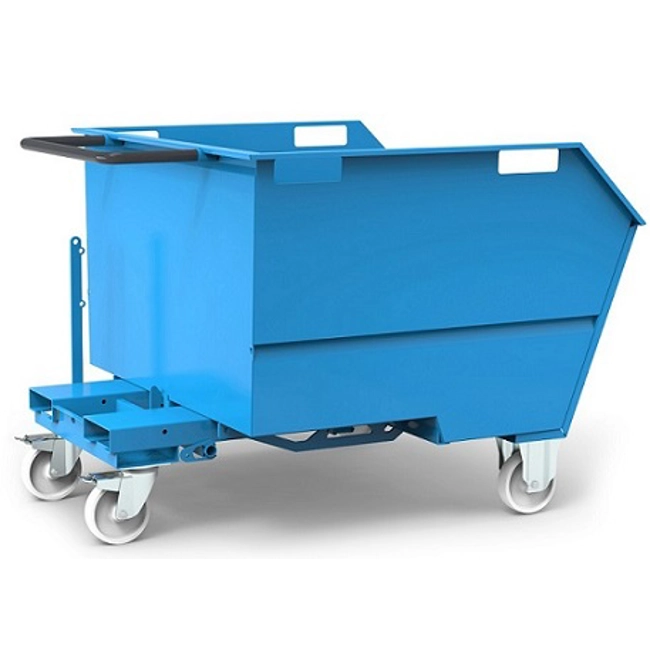 Vendita online Benna completamente ribaltabile con ruote 1400x1152x970H mm. - Blu RAL5012